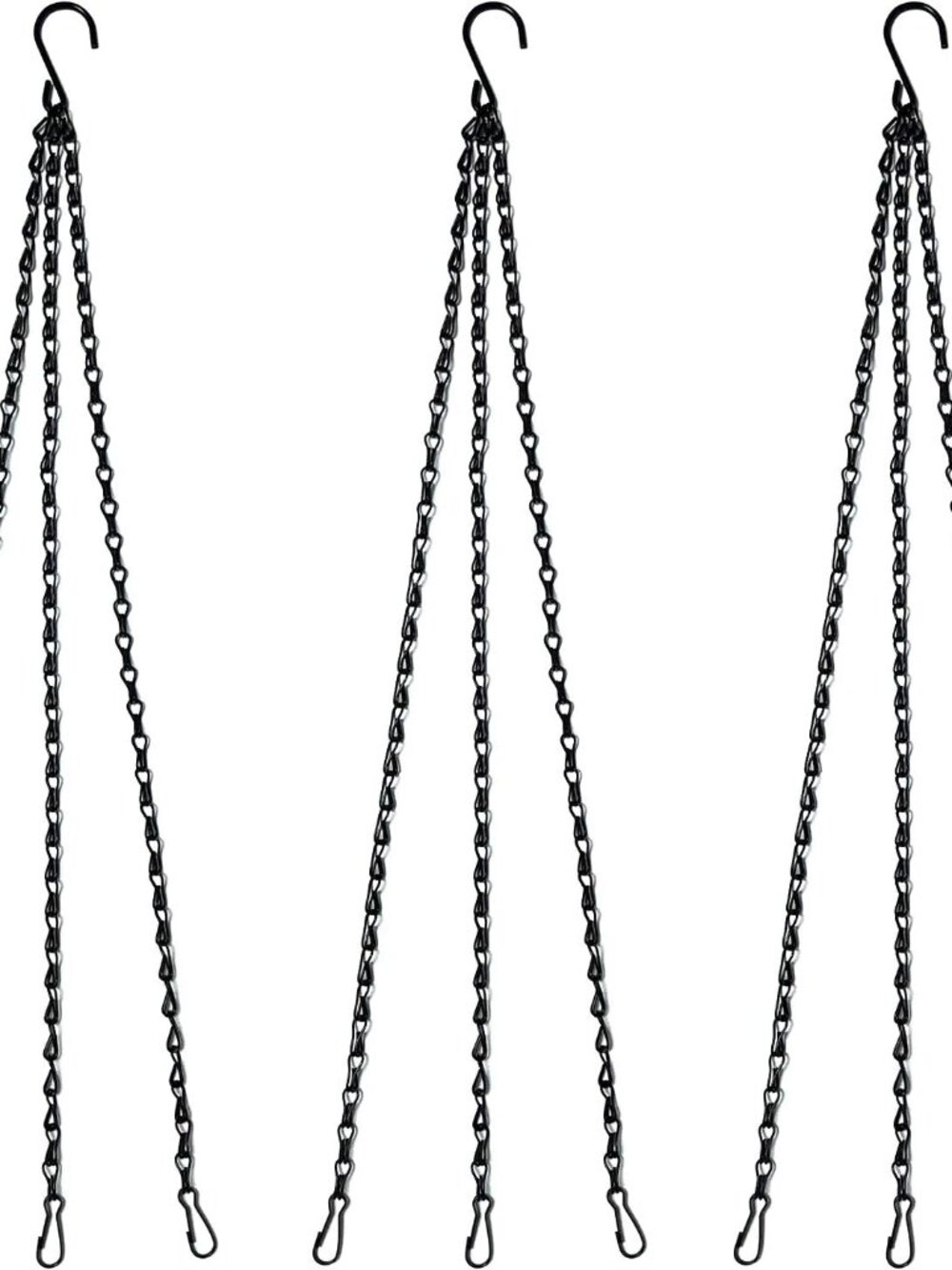 24 inch Long Hanging Chains for Plants Flower Pot Basket Chains 3 Point Replacem